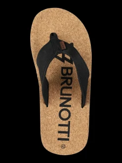 Outlet Brunotti Miles Heren Slippers | Zwart