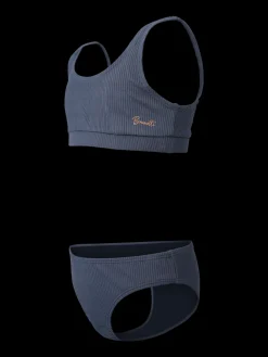 Outlet Brunotti Myla-Rib Meisjes Sport Bikini Set | Indigo Blue