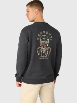 Discount Brunotti Naval Heren Sweater | Pirate Black PirateBlack