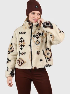 Fashion Brunotti Nevea-Nordic Dames Teddy Fleece Jas | Canvas