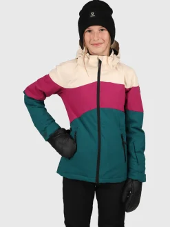 New Brunotti Phoenixy Meisjes Ski Jas | Evergreen PinkenBrownGreenenPink