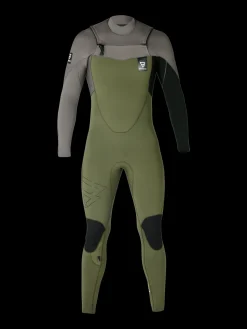 Fashion Brunotti Radiance Fullsuit 4/3mm Heren Wetsuit | Groen GroenenGrijs