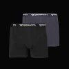 Discount Brunotti Sido 2-pack Heren Boxershorts | Zwart + Blauw