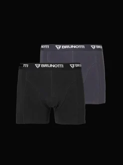 Discount Brunotti Sido 2-pack Heren Boxershorts | Zwart + Blauw