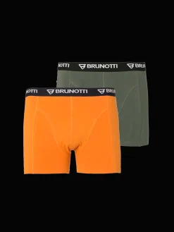 Discount Brunotti Sido 2-pack Heren Boxershorts | + Oranje Groen