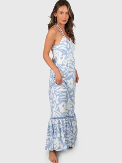 Sale Brunotti Siena-Floral Swirl Dames Maxi Jurk | Bluebell