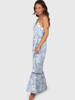 Sale Brunotti Siena-Floral Swirl Dames Maxi Jurk | Bluebell