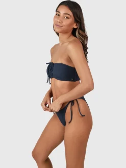 Hot Brunotti Suus-Rib Dames Bikini Bandeau Top | Indigo Blue IndigoBlue