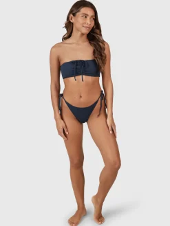 Hot Brunotti Suus-Rib Dames Bikini Bandeau Top | Indigo Blue IndigoBlue