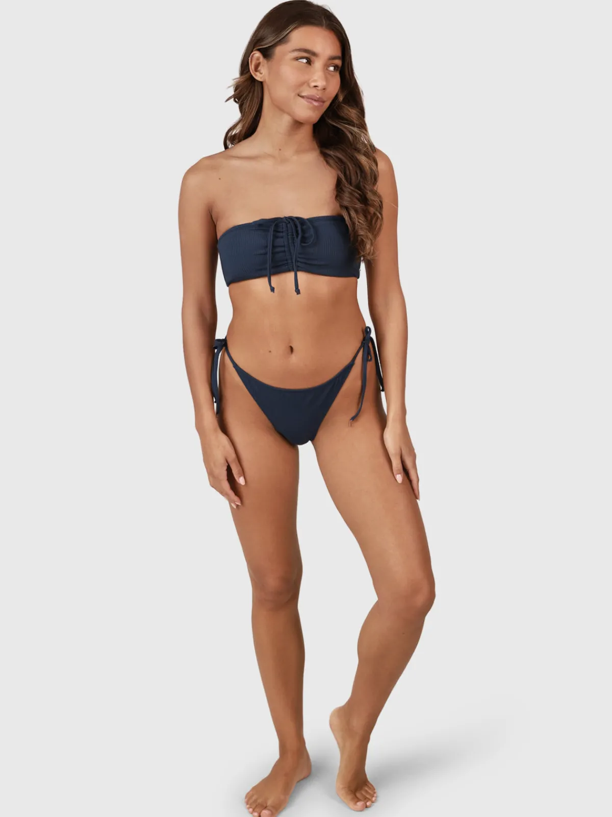 Hot Brunotti Suus-Rib Dames Bikini Bandeau Top | Indigo Blue IndigoBlue
