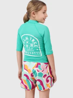 Discount Brunotti Tulya-Swirl Meisjes Zwemshort | Multi Color Oranje,Pink,GroenenWit