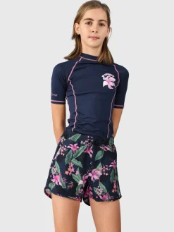 Hot Brunotti Tulya-Tropicana Girls Swim Shorts | Indigo Blue