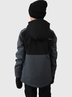 Clearance Brunotti Twinstroky Jongens Softshell Ski Jas | Dark Grey Melee